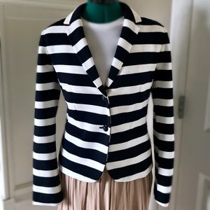 Gap Navy and White Striped Blazer